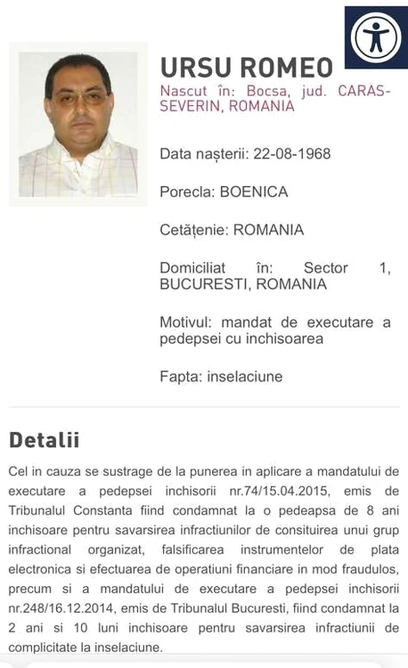 Bărbatul condamnat în două dosare penale a fost prins de polițiști FOTO IGPR