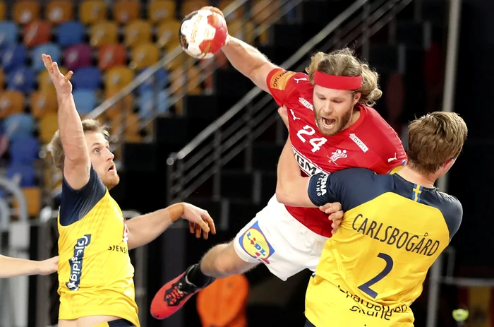 Suedezii au izbutit să-l blocheze pe Mikkel Hansen doar în prima parte a finaleiFoto: EPA-EFE