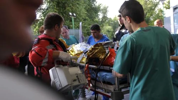 Răniții au fost transportați la spitalele din Capitală cu ambulanțele