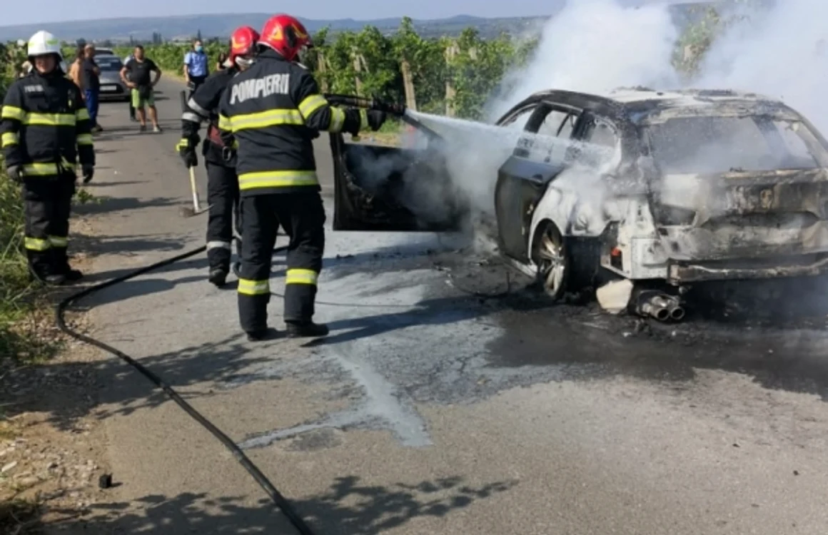 incendiu masina