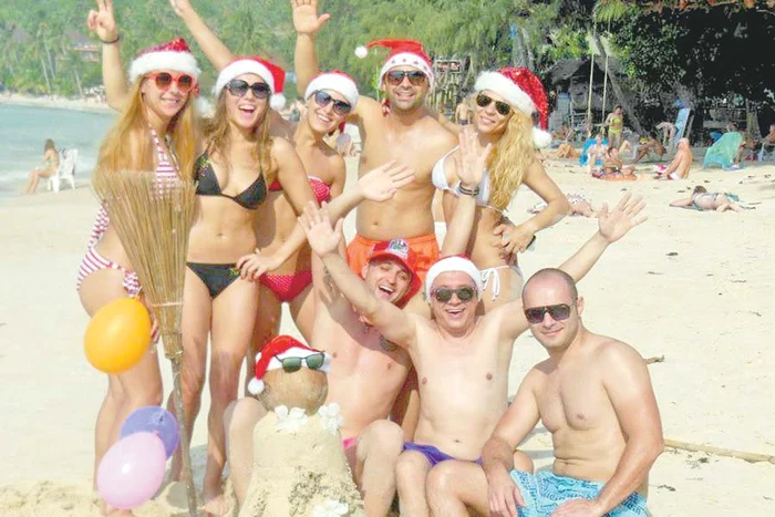 A făcut Crăciunul pe plajă