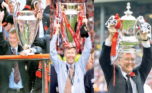 În 1999 Sir Alex Ferguson a câştigat Liga Campionilor, campionatul şi Cupa Angliei şi titulatura de Sir
