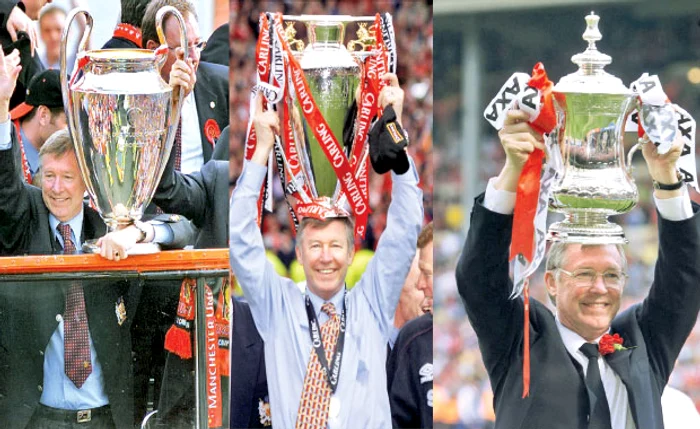 În 1999 Sir Alex Ferguson a&nbsp;câştigat Liga Campionilor, campionatul şi Cupa Angliei şi titulatura de Sir 