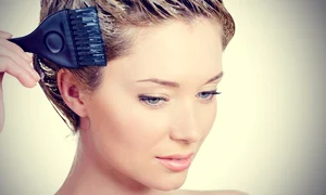 woman is coloring her hair at home jpeg