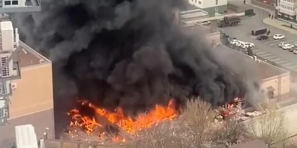 Incendiu la Rostov pe Don FOTO Twitter jpg