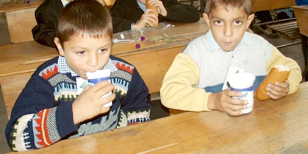 Elevii care au băut lapte nu au avut de suferit (Foto Arhivă)