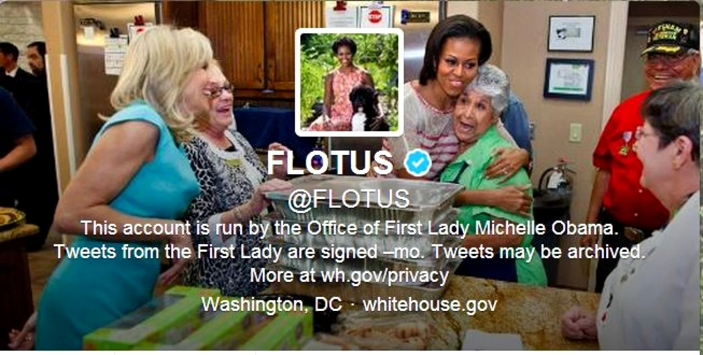 Michelle Obama şi-a deschis şi ea un cont pe Twitter FOTO Twitter
