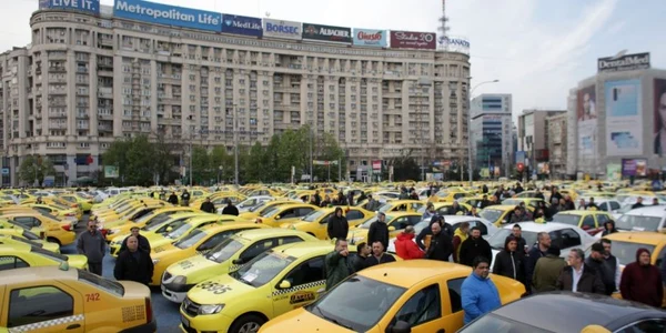 Protest taximetristi Bucuresti  17 aprilie 2019 FOTO Inquam Photos / Octav Ganea
