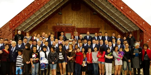 Marae, locul unde "stejarii" au participat la ceremonialul maori * Foto: www.frr.ro