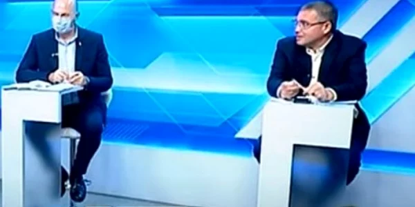 Dezbatere electorala la TVR Moldova intre Renato Usatii si Vladimir Bolea