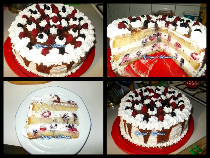 
    Tort cu mure şi zmeură  