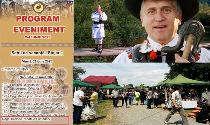 Controversatul Cristian Pomohaci invitat special în cadrul Târgului Cocoșul de Hurez Foto Colaj jpg