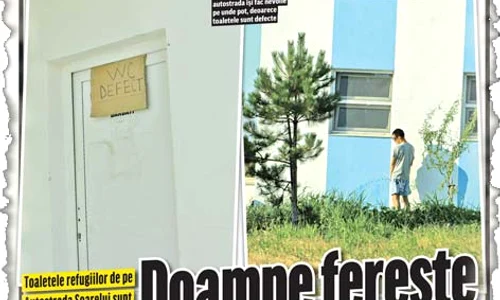 Tânărul din imgine nu  s a putut apropia de  toalete şi a preferat să  se uşureze afară jpeg