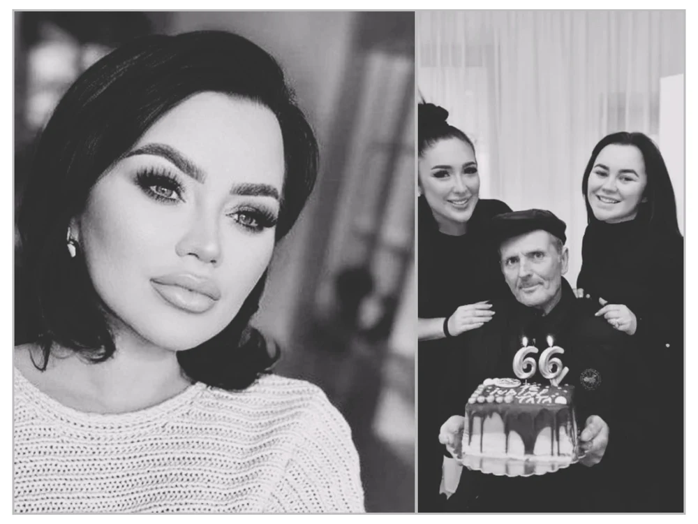Carmen de la Sălciua alături de sora și tatăl ei / foto: colaj Click!