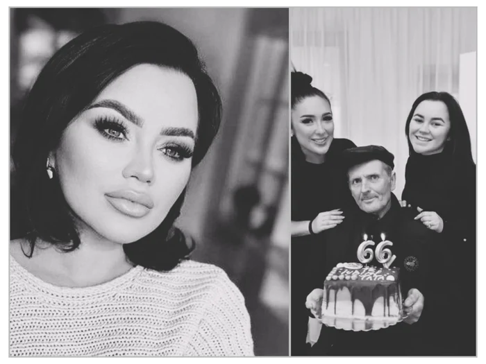 Carmen de la Sălciua alături de sora și tatăl ei / foto: colaj Click!