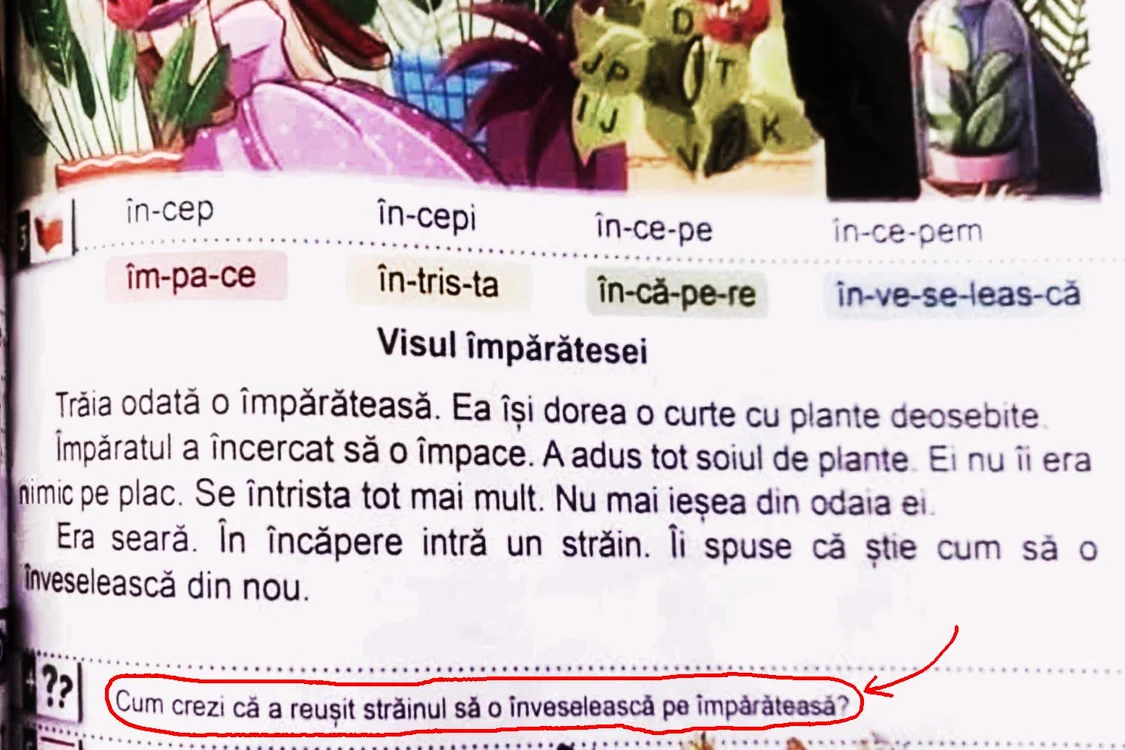 Voi cum credeți că a reușit străinul să o înveselească pe împărăteasă?