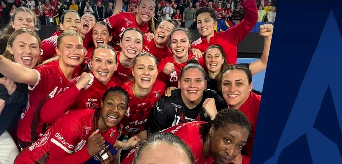 Bucurie maximă în rândul ardelencelor. Foto Facebook Handbal Gloria Bistrița