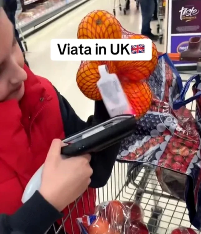 Familia Danei cheltuiește 1000 lire pe lună pe mâncare. FOTO: captură video TikTok