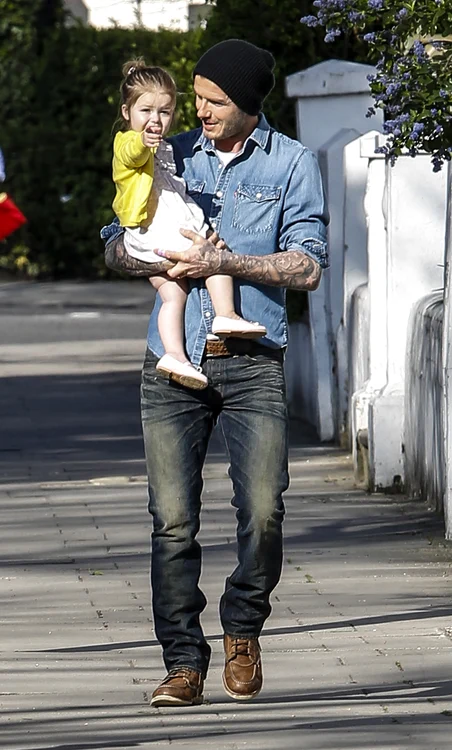 David Beckham si Harper (FOTO: TNYF/WENN.com)