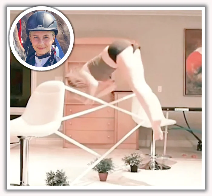 De şase ani exersează să sară peste obstacole