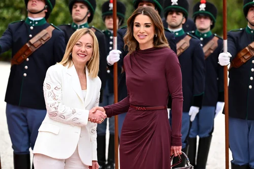 Regina Rania și Giorgia Meloni 