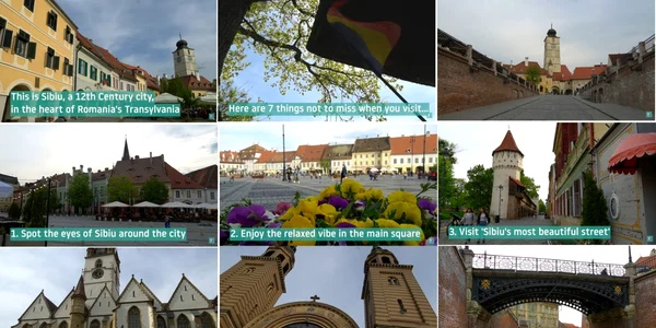 Promovarea Sibiului ca destinaţie turistică de Aeroportul Internaţional Luton din Londra Foto colaj capturi video