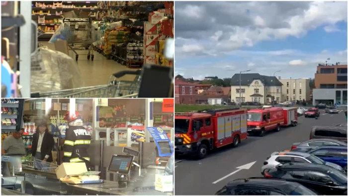 Clienții unui supermarket din Brașov au fost evacuați după ce s-au intoxicat 