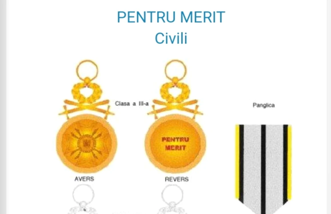 Așa arată medalia pentru merit civili clasa a-III-a