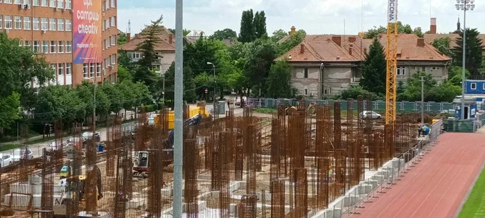 Lucrări la stadion Știința FOTO Ștefan Both