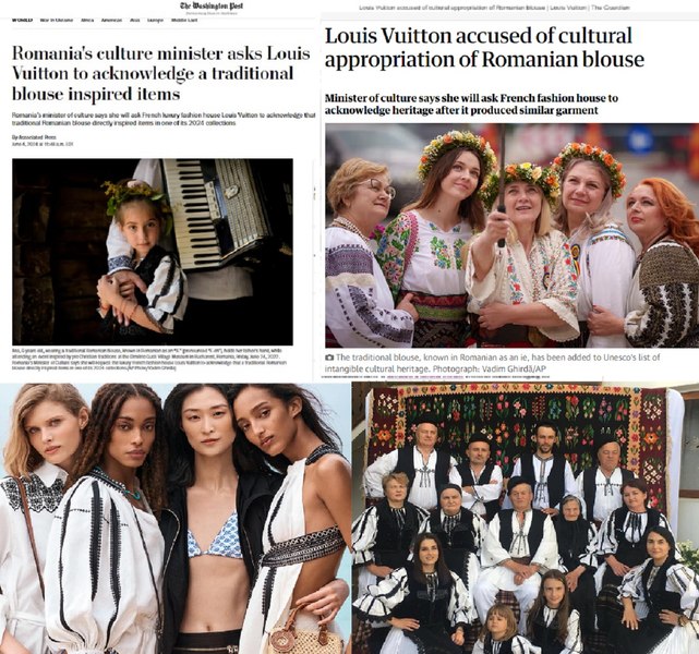 Scandalul Louis Vuitton despre ia românească din colecțiile sale, în presa internațională