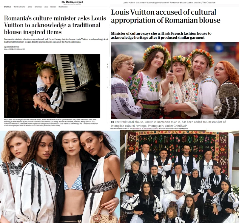Scandalul Louis Vuitton în presa internațională Colaj