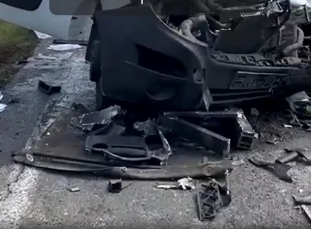 impactul a fost unul puternic. FOTO Captură video ReporterDb