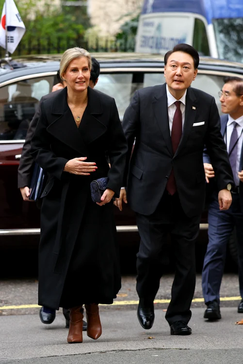 Ducesa Sophie și președintele sud-coreean Yoon Suk Yeol. FOTO: Getty Images