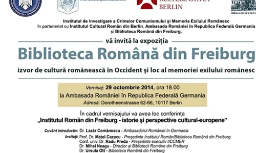 Cea de a treia ediţie a expoziţiei cu obiecte din colecţia Bibliotecii Române din Freiburg, organizată de IICCMER la Berlin jpeg