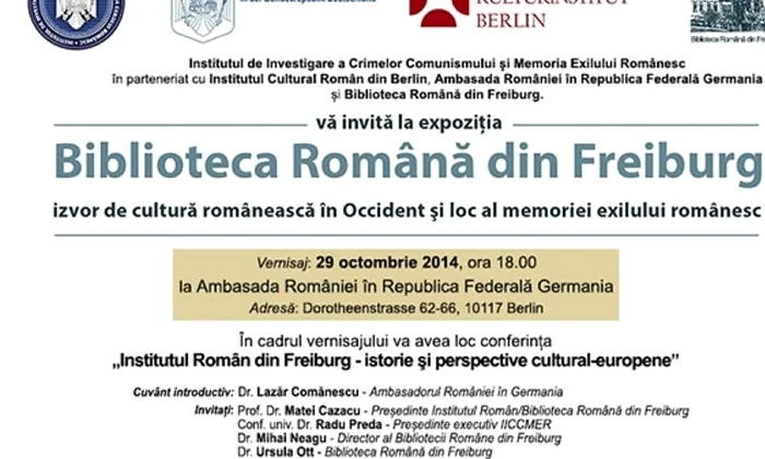 Cea de a treia ediţie a expoziţiei cu obiecte din colecţia Bibliotecii Române din Freiburg, organizată de IICCMER la Berlin jpeg