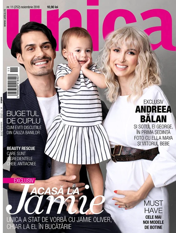 Andreea Bălan a pozat însărcinată pe coperta Unica