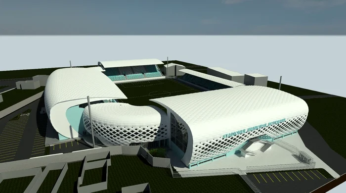 Noul stadion municipal din Botoșani FOTO Primăria Botoșani