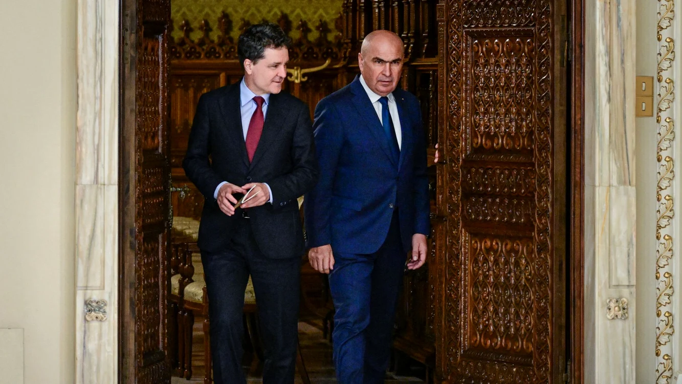 Nicușor Dan și Ilie Bolojan, la Palatul Cotroceni. FOTO: AFP