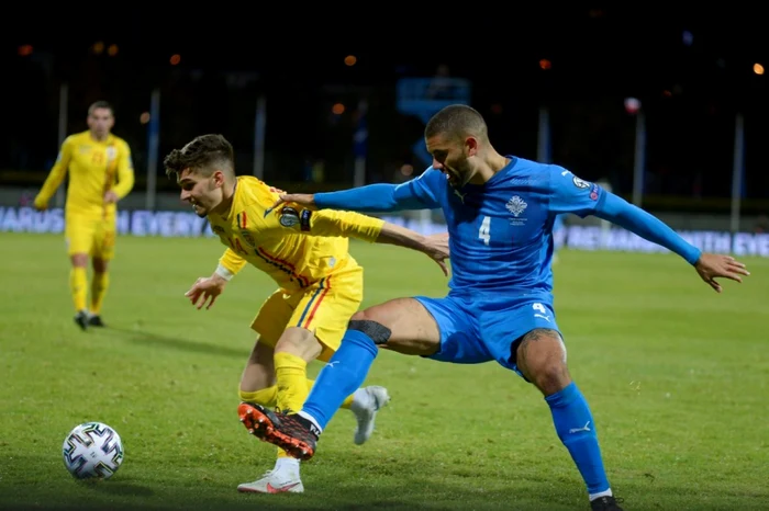 Fotbal Romania - Islanda naţionala de tineret (2-1) FOTO AFP / Haraldur Gudjodson 