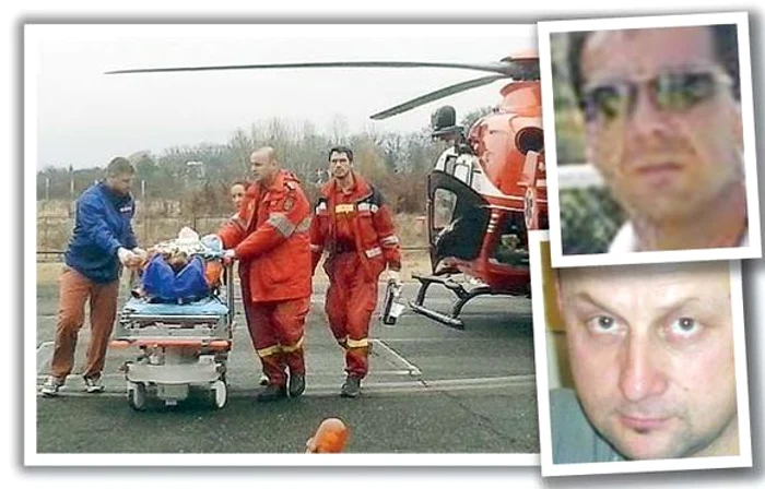 
    Cornel Gabriel Titiana și colegul său, Valentin Bora, au fost duși la Spitalul de Arși  