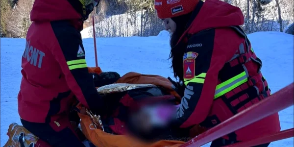 Accident grav pe o pârtie din Predeal Foto Salvamont Brașov jpg