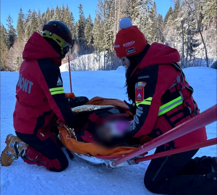 Accident grav pe o pârtie din Predeal Foto: Salvamont Brașov