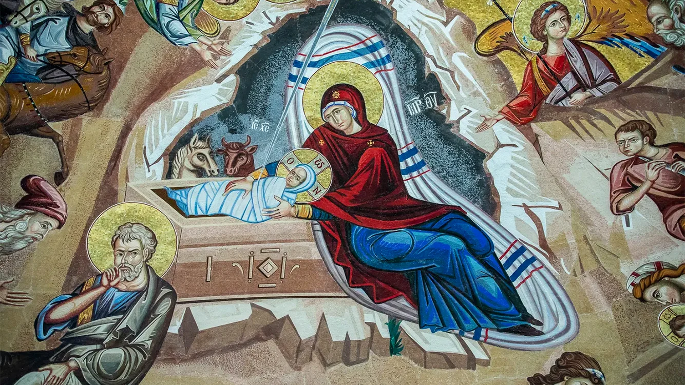 Icoană înfăţişând Naşterea Domnului. Foto arhivă