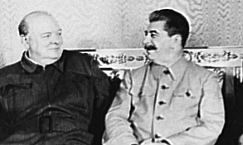 Winston Churchill s-a întâlnit cu Iosif Stalin la Moscova