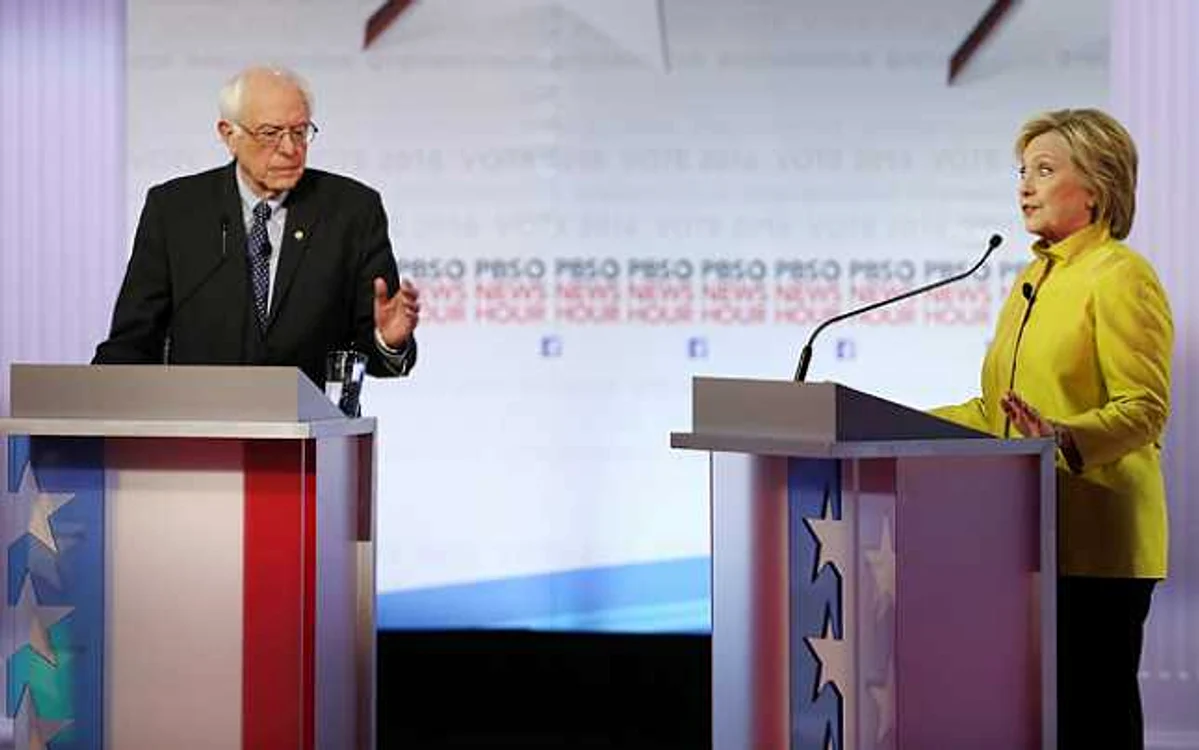 Bernie Sanders şi Hillary Clinton, candidaţi ai Partidului Democrat. FOTO Getty Images