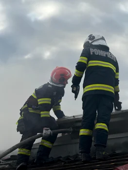 Un incendiu de proporții a izbucnit luni dimineață, 25 august, în Buftea foto ISU