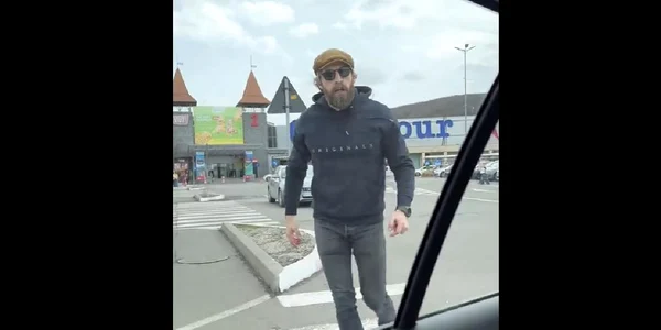 barbat agresiv parcare mall cluj 02 foto tiktok jpg