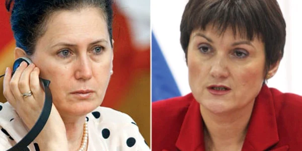 Florica Bejinaru  (stânga) şi Graţiela Isac 