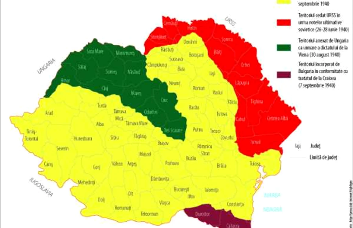 Romania Marea fragmentata in 1941 FOTO ro.pinterest.com