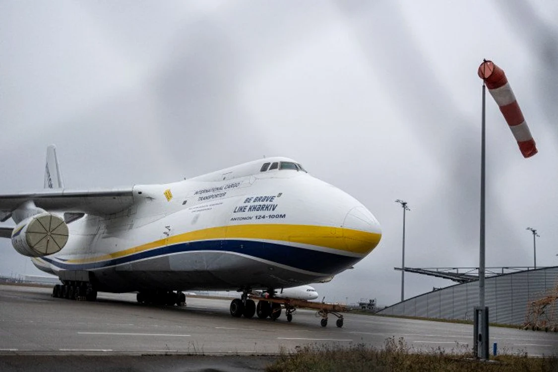 Avion Antonov pe aeroportul din Leipzig